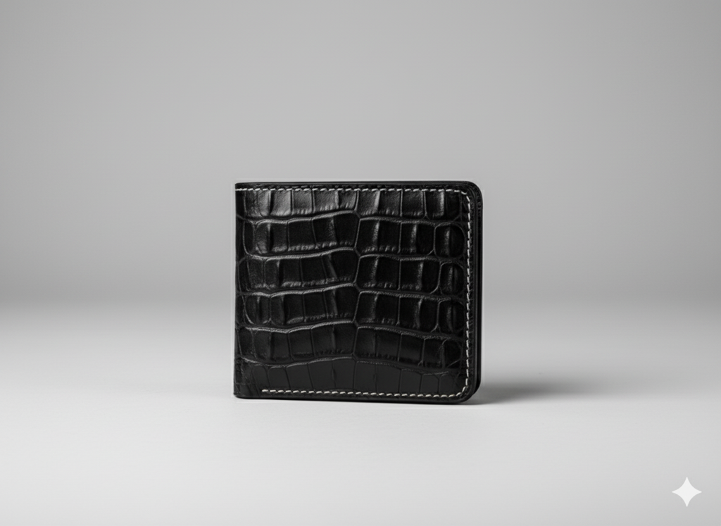 Men’s Black Crocodile Leather Wallet