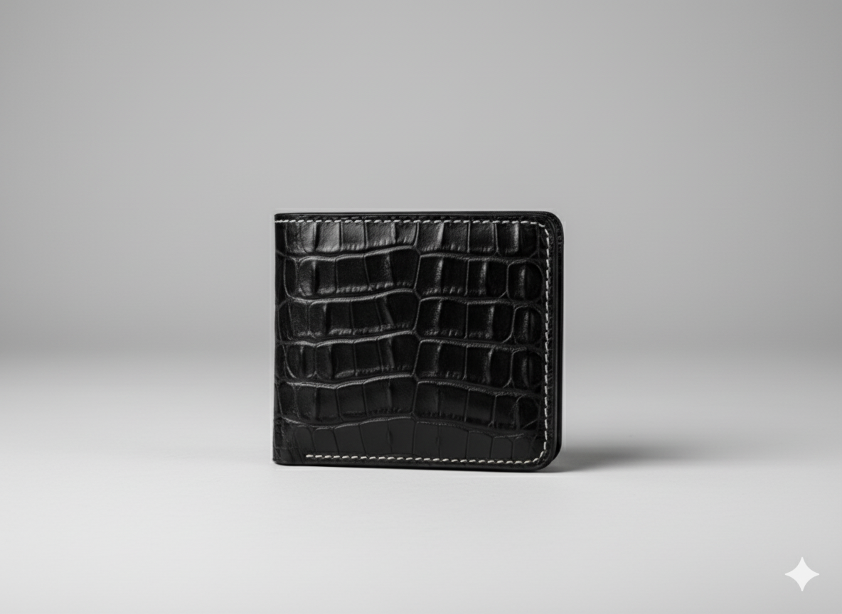 Men’s Black Crocodile Leather Wallet