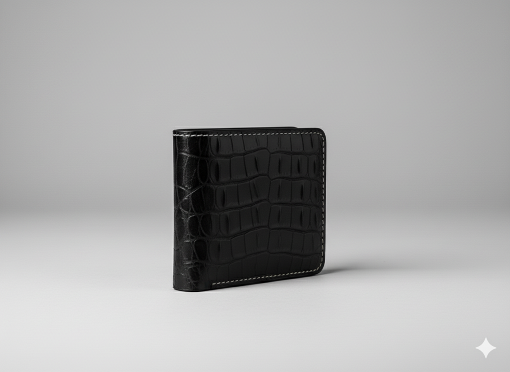 Men’s Black Crocodile Leather Wallet