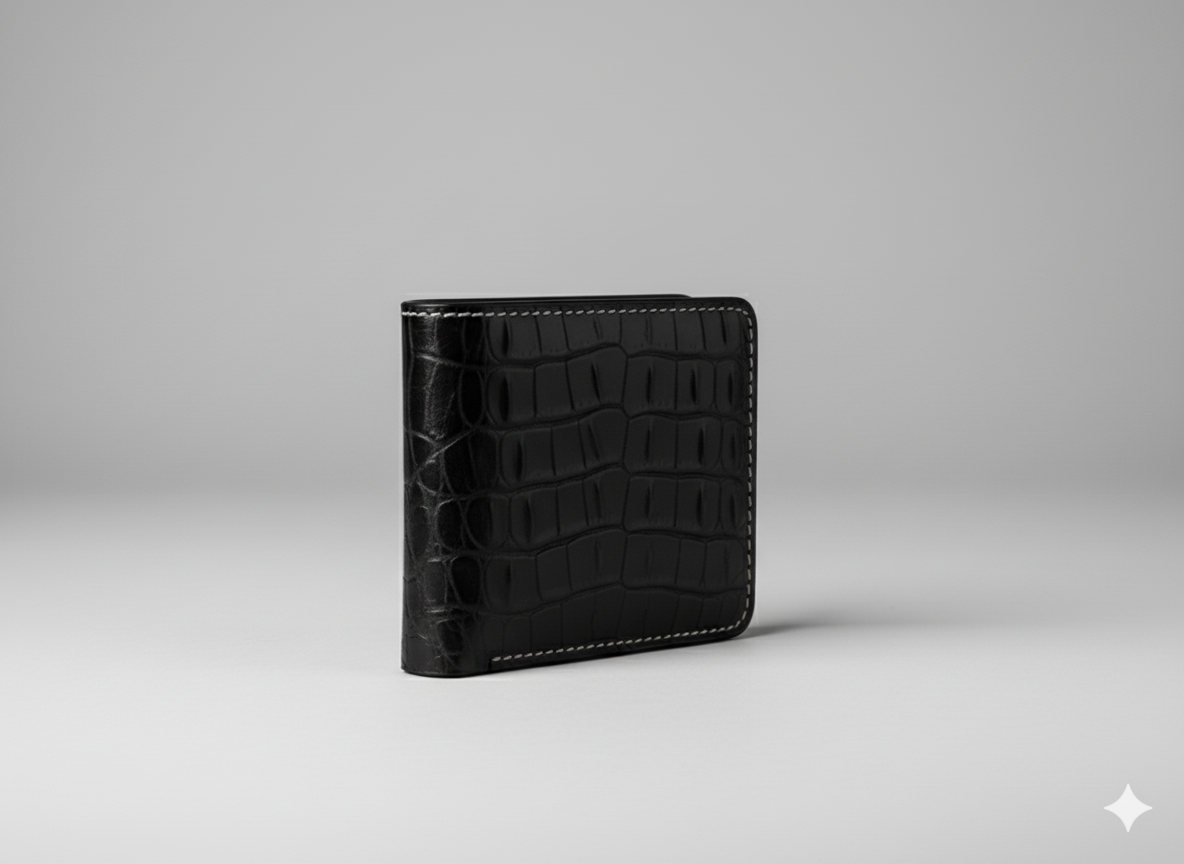 Men’s Black Crocodile Leather Wallet