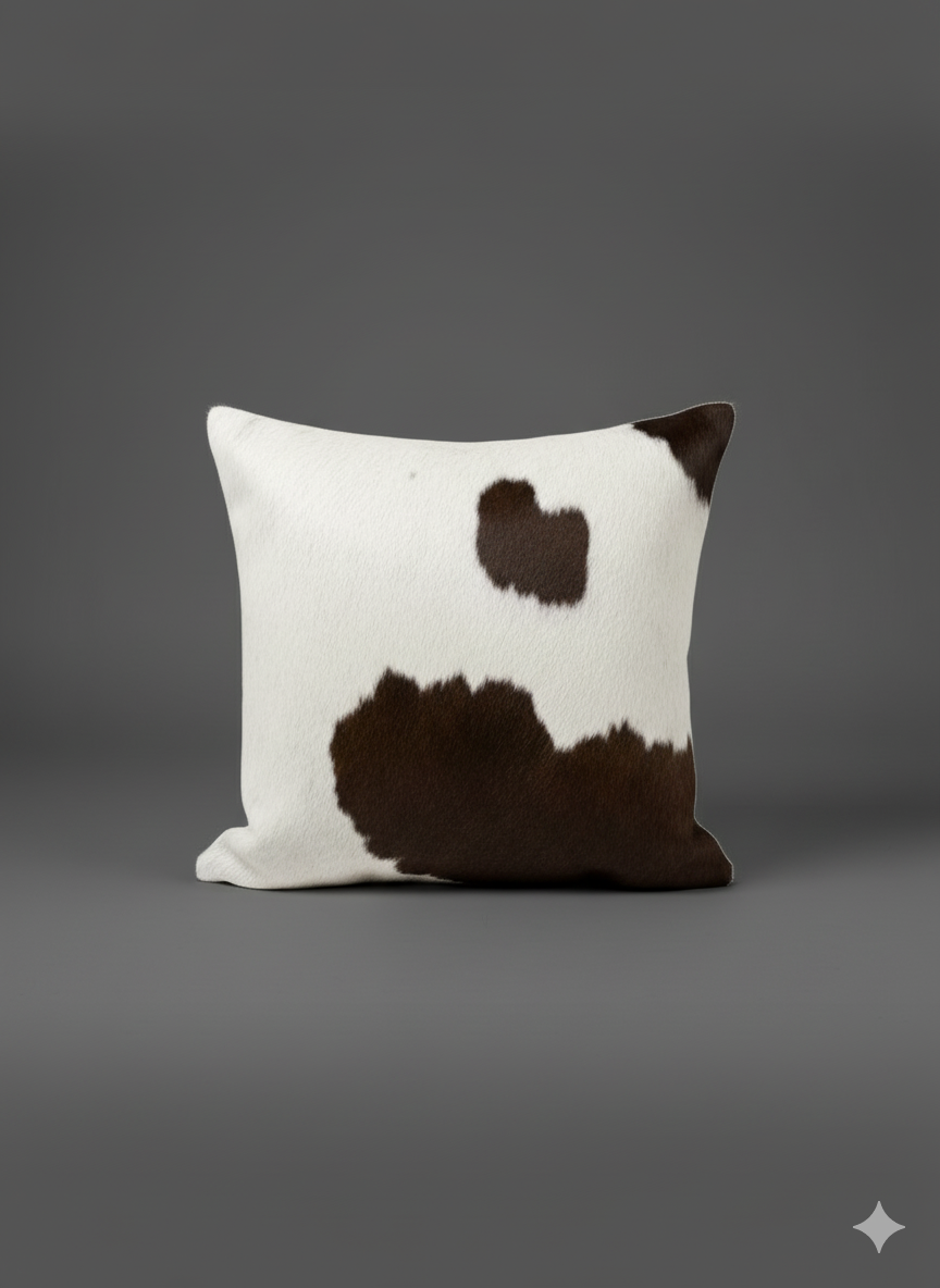 Cowhide Leather Hair-On Cushion