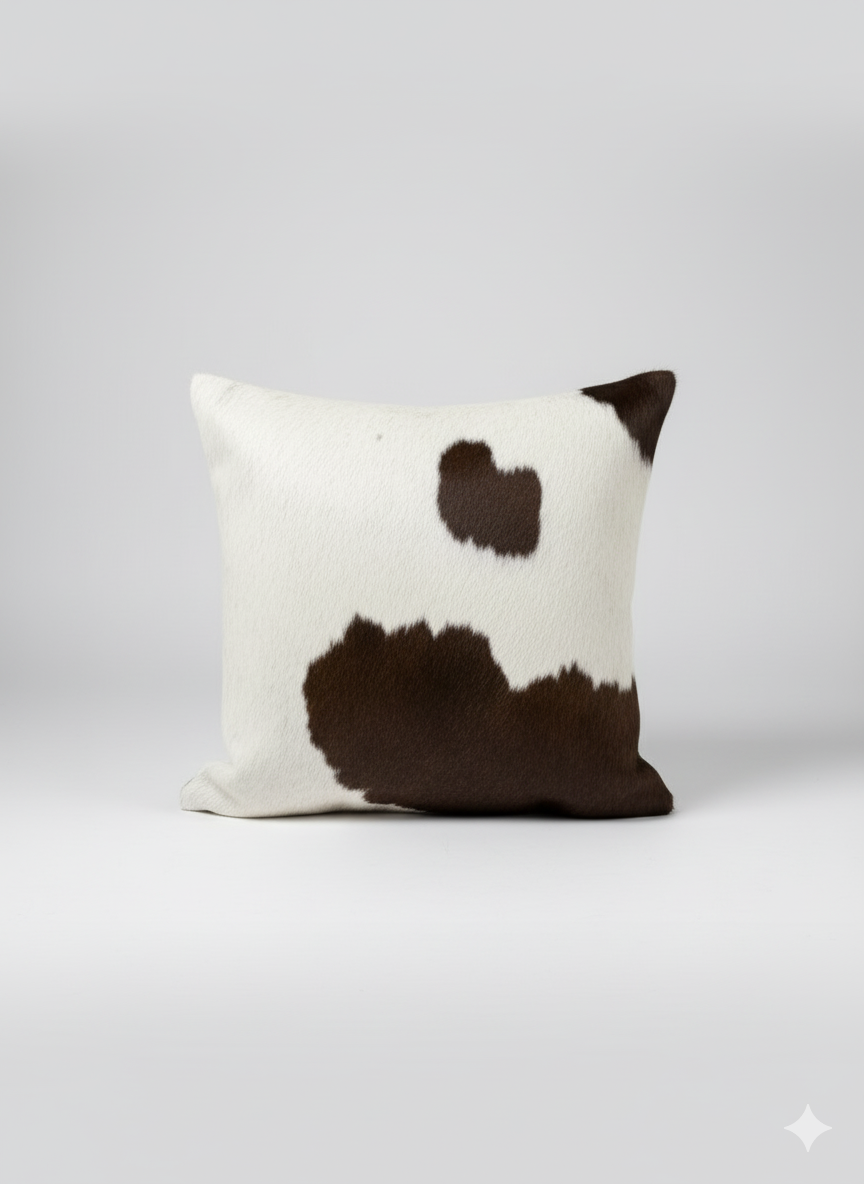 Cowhide Leather Hair-On Cushion