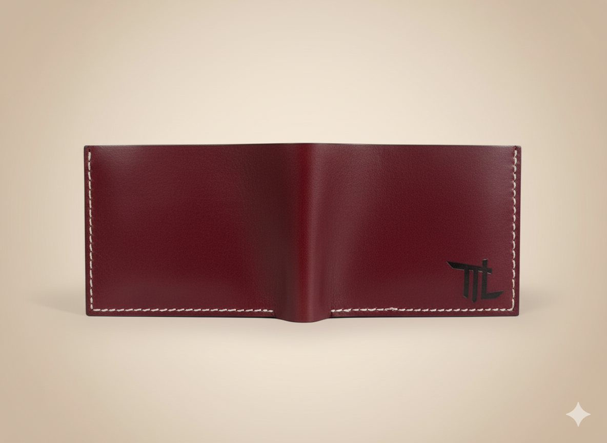 Men’s Burgandy Leather Regular Wallet
