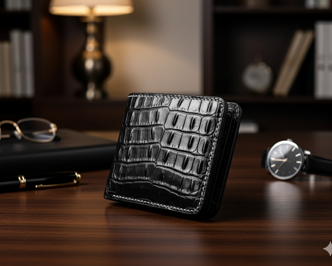 mens_crocodile_leather_wallet