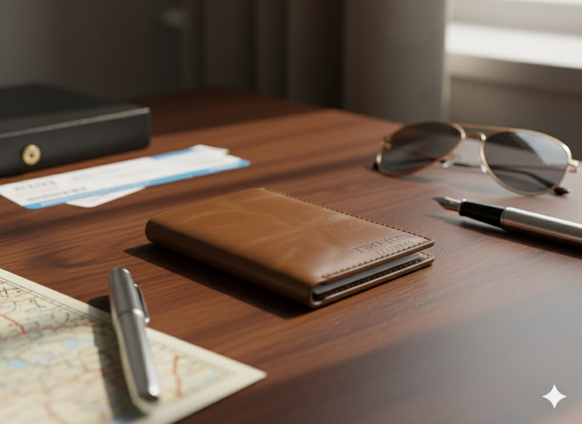 passport holder twotoneleather